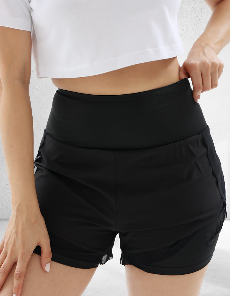 Black High waist Shorts Online