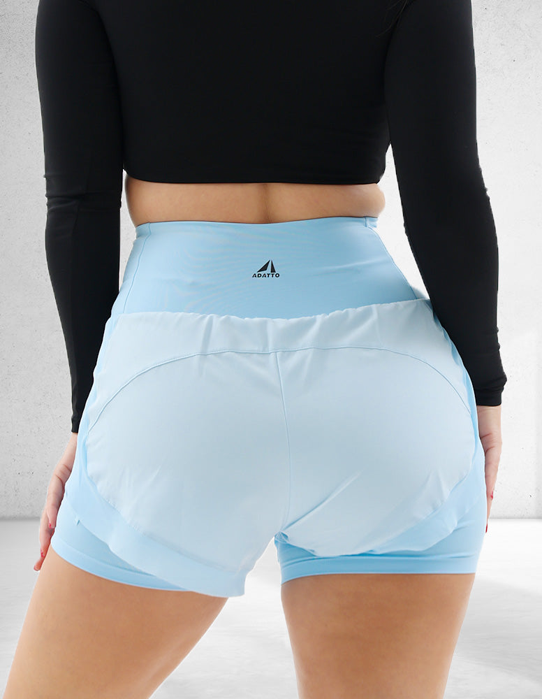 Women Blue High waist Shorts