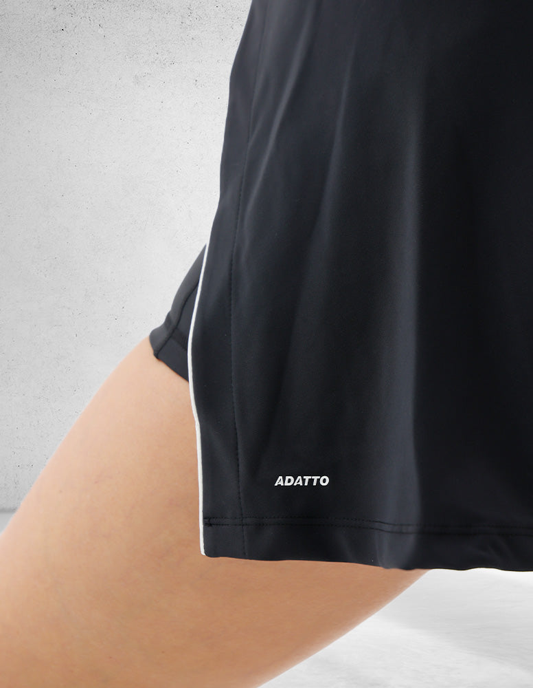 Black Slit Skort
