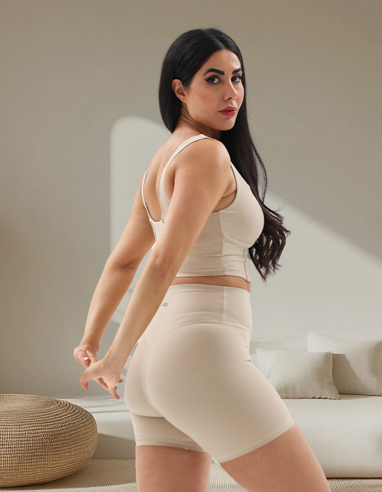 Beige Corset Co-ord Set