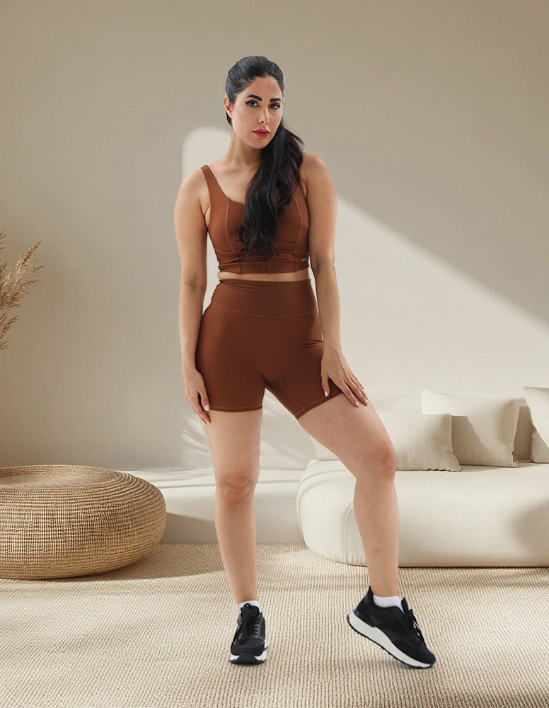 Brown Corset Co-ord Set