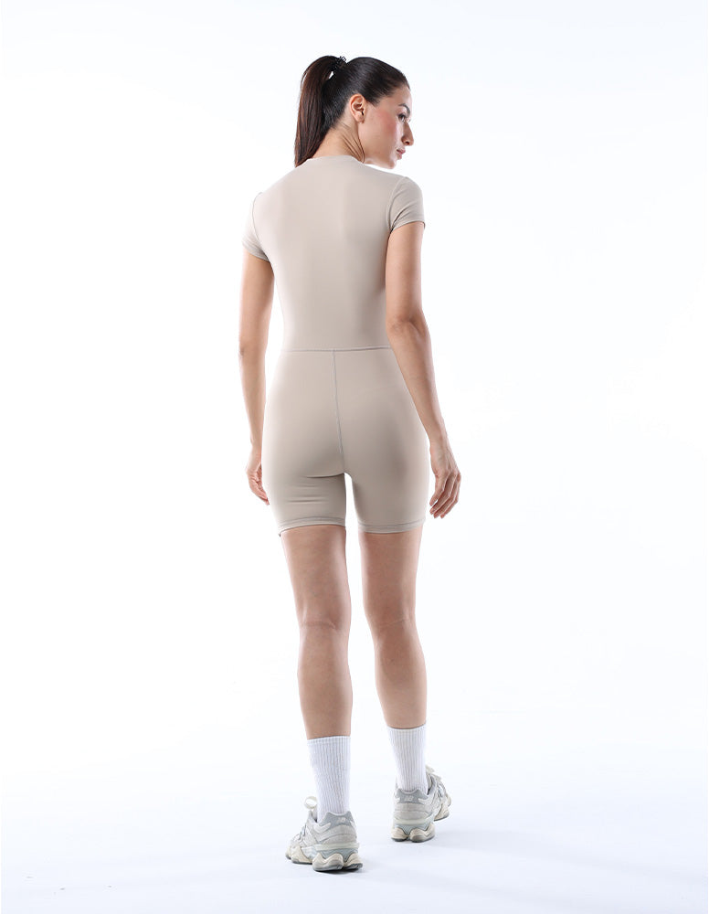 Women Cream ZipFit Romper Online