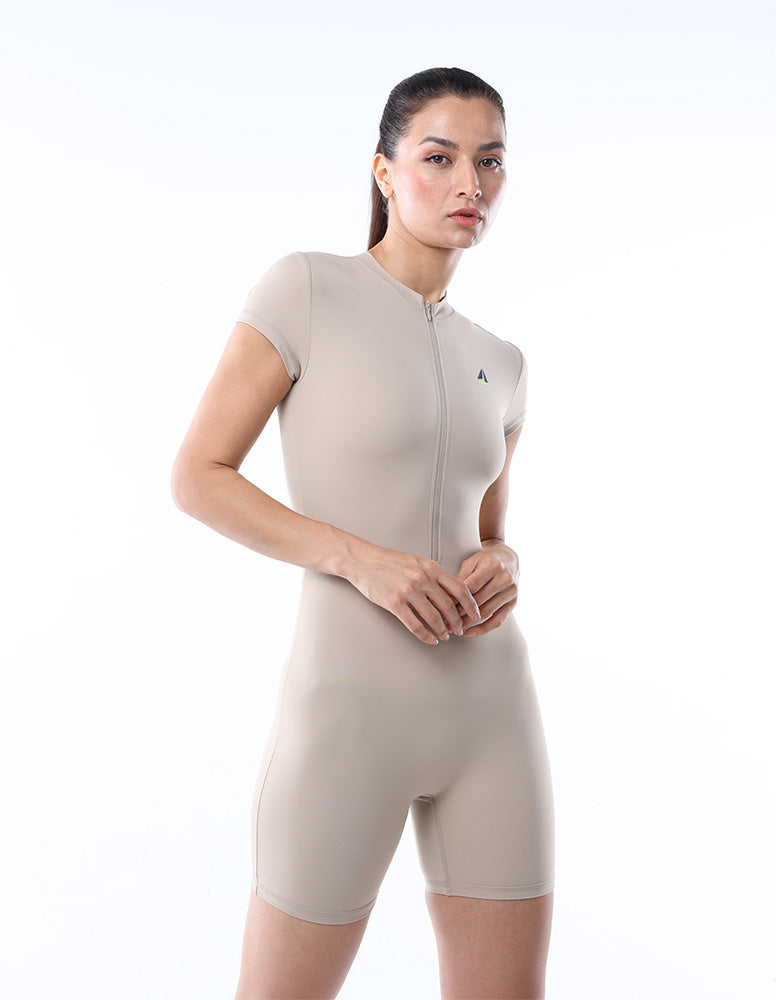Women Cream ZipFit Romper Online
