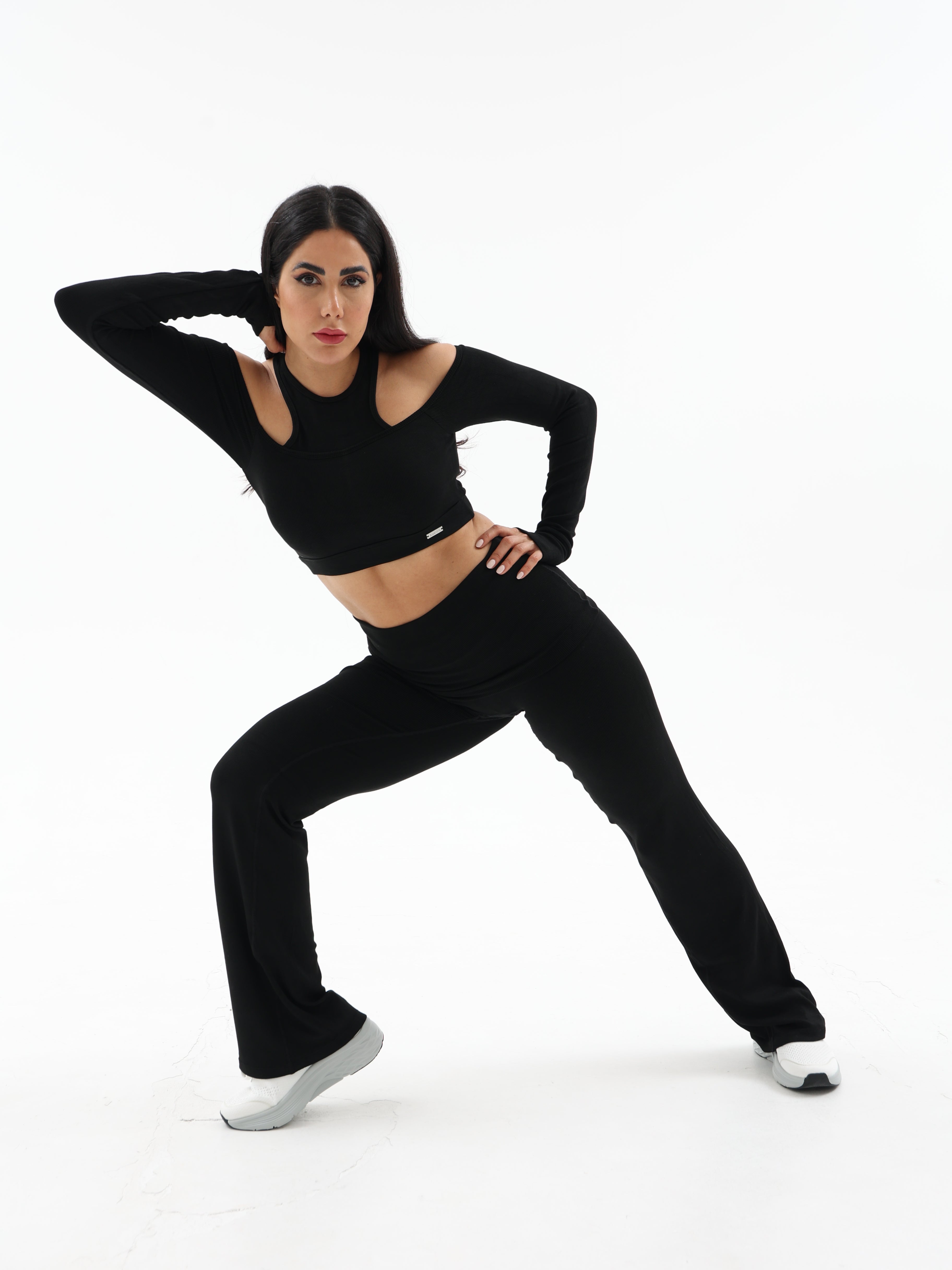 Black Comfy Crop Top For Women