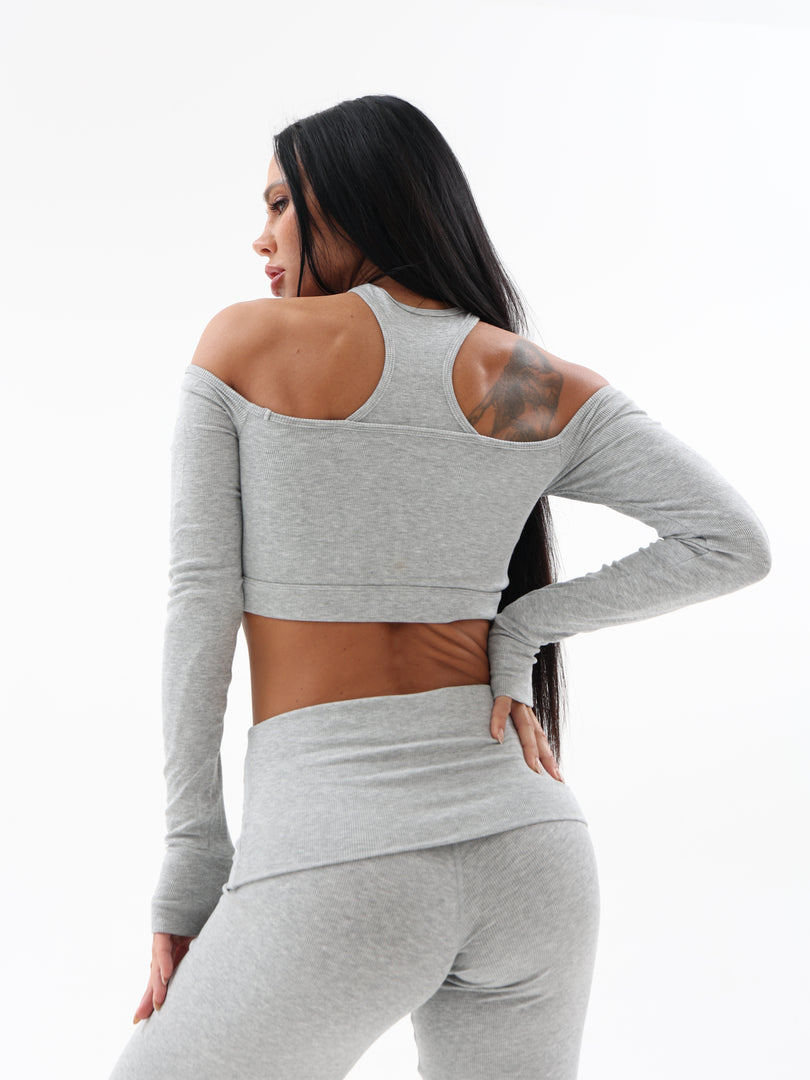 Grey Comfy Top For Women