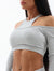 Grey Comfy Crop Top For Women
