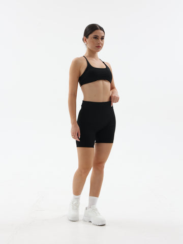Black RoseRush Sports Bra