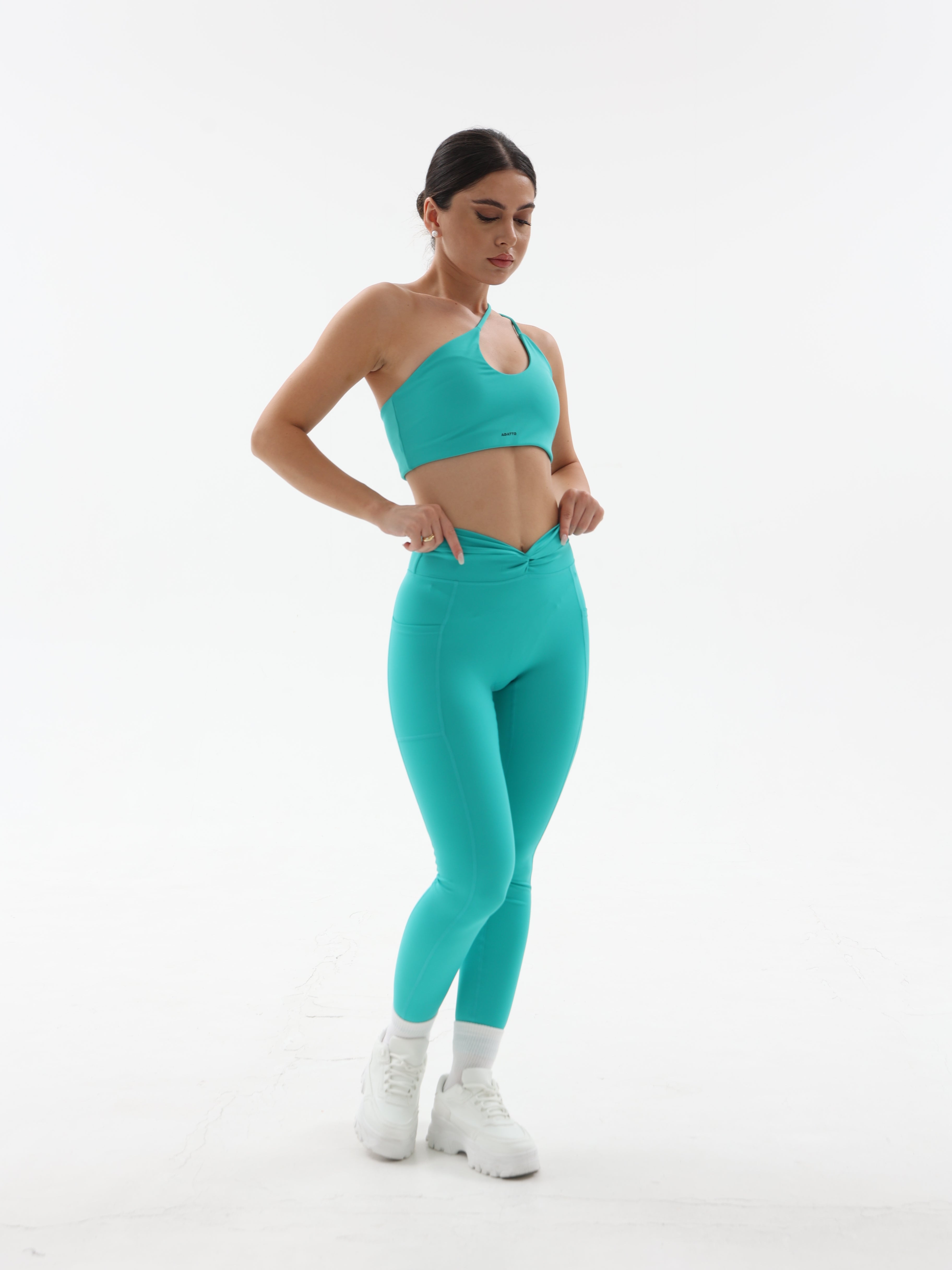 Turquoise Rustique Sports Bra