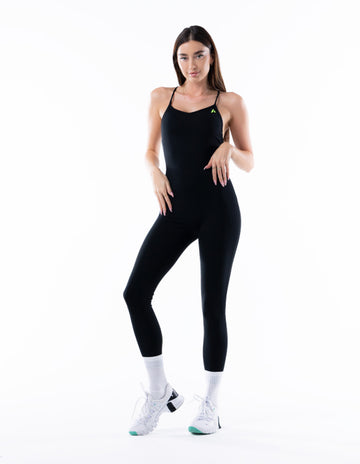 Black CrossCurve Women Jumpsuit