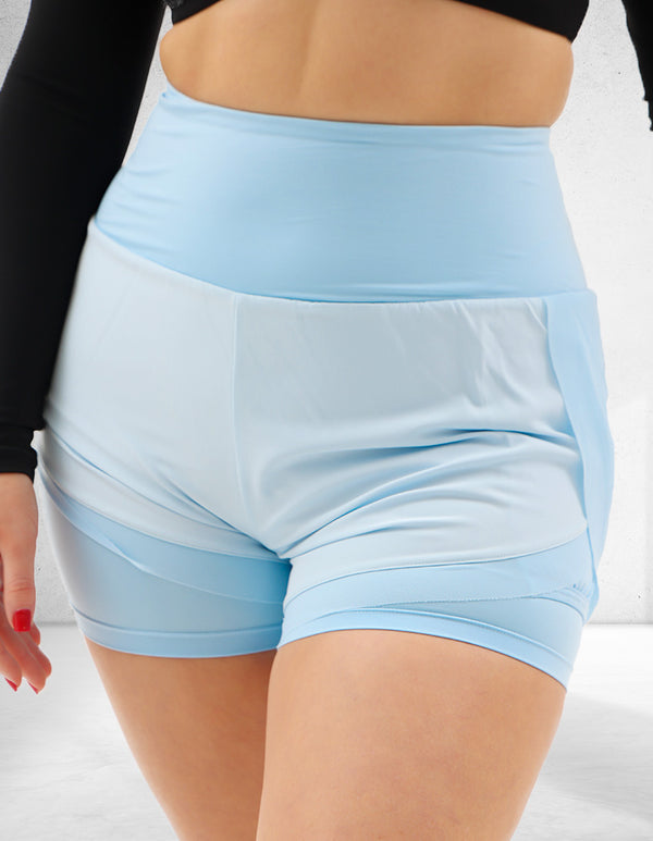 Women Blue High waist Shorts