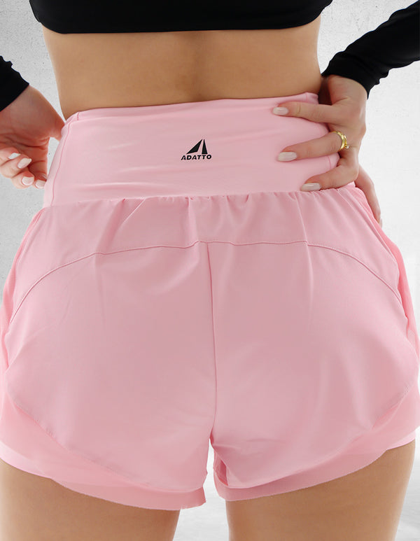 Pink Shorts With High Waist