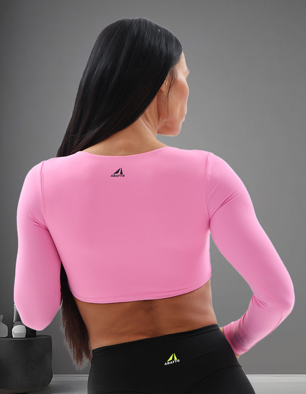 Pink Sleek Crop Tops for Women