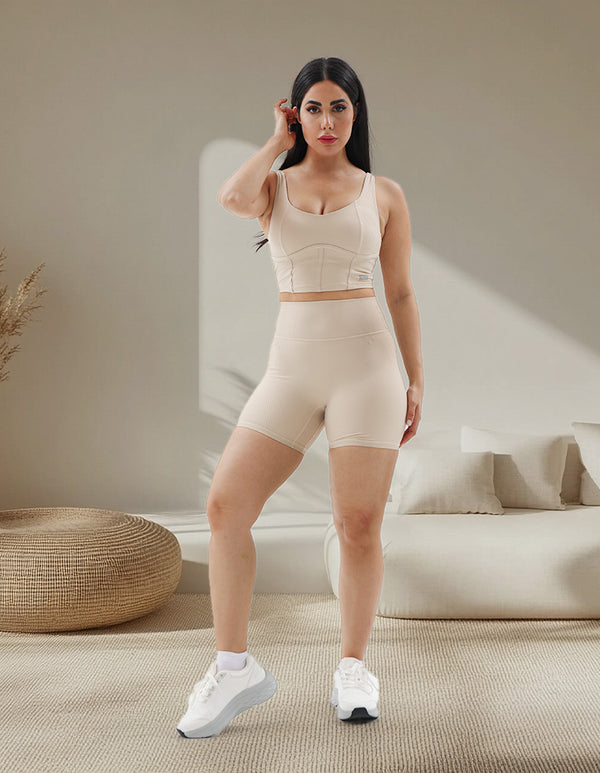 Beige Corset Co-ord Set